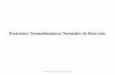 Funciones Termodinamicas Normales de Reaccion