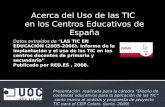Informe: Uso de las TIC en Centro Educativos de España - Cifras destacadas