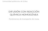 DIFUSIÓN CON REACCIÓN QUÍMICA HOMOGÉNEA