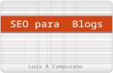 Presentación de Luis A. Campuzano "SEO para Blogs"