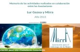 Memoria 2013 Lur Gozoa y Mirra