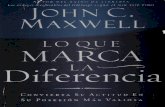 John C Maxwell-lo que marca la diferencia