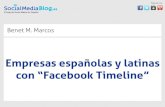 Ejemplos de empresas españolas y latinas con Facebook Timeline