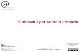 Taller Bibliosalut per Atenció Primària dins les Jornades d'Investigació en Atenció Primària