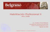 Principios básicos para la temática de Responsabilidad Social en el marco de la materia Habilitación Profesional en la Universidad de Belgrano