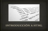 Introduccion al HTML