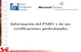 Información del pmi y examen pmp