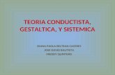 TEORIA CONDUCTISTA, GESTALTICA, Y SISTEMICA