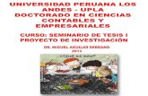 Curso Seminario de Tesis I SET.2013 - Dr. Miguel Aguilar Serrano