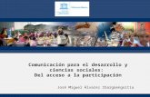 Comunicación para el desarrollo de las ciencias sociales: Del acceso a la participación