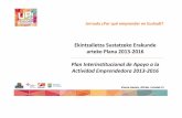 Presentación del Plan Interinstitucional de Emprendimiento. Euskadi. Aitor Urcelay. Director Emprendimiento Gobierno Vasco