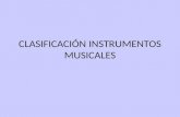 Clasificación instrumentos musicales