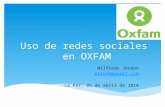 El uso de redes sociales en Oxfam