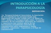 Introducción a la parapsicología