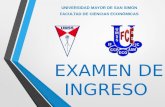 Examen de ingreso FCE - UMSS