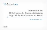 Resumen del II Estudio de Competitividad Digital de Marcas en Perú - Futuro Labs