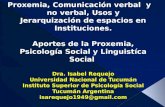 Proxemia, Comunicacion Verbal  y No verbal e instituciones. Isabel Requejo. Univ. Nacional de Tucuman. Argentina