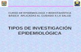 Tipos de investigación epidemiológica