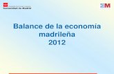 Balance de la Economía Madrielña 2012