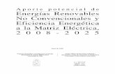 A p o r t e   p o t e n c i a l   d e Energías Renovables No Convencionales y Eficiencia Energética a la Matriz Eléctrica, 2 0 0 8 - 2 0 2 5