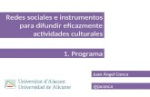 Redes sociales para difundir actividades culturales - Sede UA Villena