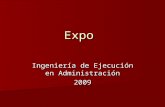 Expo Ingenieria de Ejecuciòn en Administraciòn