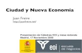 Juan Freire Ciudad y Nueva Economía