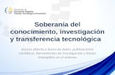 Soberanía del conocimiento, investigación y transferencia tecnológica por Jaime Medina