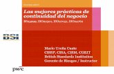 BSI Mario Ureña   ISO22301 Mejores Prácticas de Continuidad del Negocio - Seminario pwc