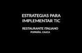 Estrategias para implementar el uso de TIC en el Restaurante Italiano