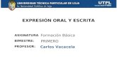 UTPL-EXPRESIÓN ORAL Y ESCRITA-I BIMESTRE(octubre 2012 febrero 2013)