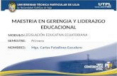 LEGISLACIÓN EDUCATIVA ECUATORIANA