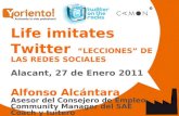 2011 01-27 Alicante Camon #ttontherocks: "Life imitates Twitter"