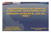 Reconocimiento de zonas de alteración hidrotermal con imágenes ASTER en el sur del Perú