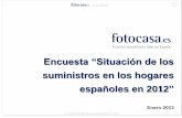 Encuesta de fotocasa.es sobre la situación de los suministros en los hogares españoles en 2012