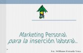 Marketing Personal Para Insercion Laboral