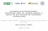 Las mujeres en las Ciencias Sociales: reflexiones sobre el contexto peruano a partir de una revisión de literatura internacional