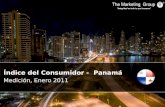 Mediciones enero 2011 - ndice de confianza de los consumidores paname±os marca 114 puntos