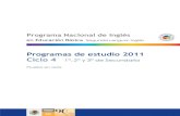 Programa de Estudio 2011, Ingles Ciclo 4