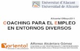 Coaching 2.0: formación de profesionales del empleo con apoyo en redes sociales. Universidad de Alicante 10 mayo 2012