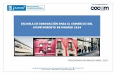 Escuela de Innovación para el Comercio del Ayuntamiento de Madrid. Programación Marzo-Abril 2014
