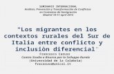 Los migrantes en los contextos rurales del Sur de Italia entre conflicto y inclusiòn diferencial