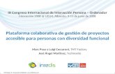 Presentacion Interaccion 2008: Plataforma colaborativa accesible INREDIS