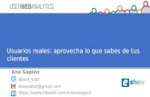 User Web Analytics - eShow 2014  Ana Soplón