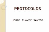 PROTOCOLOS JORGE CHAVEZ SANTOS. INTRODUCCION Protocolo es un conjunto de reglas establecidas entre dos dispositivos para permitir la comunicación entre.