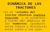 DINÁMICA DE LOS TRACTORES Es el estudio del tractor mientras realiza tracción y se establece a través del análisis de los momentos (producto entre fuerza.