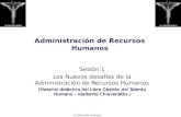 Lic. Estuardo Aldana S. Administración de Recursos Humanos Sesión 1 Los Nuevos desafíos de la Administración de Recursos Humanos (Material didáctico del.