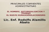 EL HOMBRE, AUTORREALIZACION Y TRABAJO EL NUEVO HUMANORRELACIONISMO Lic. Enf. Rodolfo Alamillo Abato.