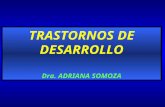 TRASTORNOS DE DESARROLLO Dra. ADRIANA SOMOZA. Concepto de desarrollo Proceso multidimensional que comprende cambios continuos en un plano físico y motor(coordinación.