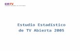 Estudio Estadístico de TV Abierta 2005. Gráfico 1. Tiempo de programas y publicidad (datos 2000-2005 en porcentajes)